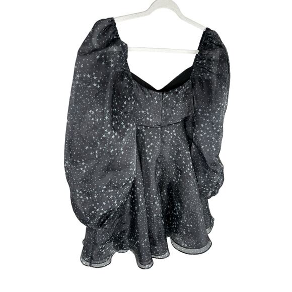 Selkie Princess Stars Mini Dress Puff Sleeve Cocktail Whimsigoth Antique Party M - Picture 9 of 9